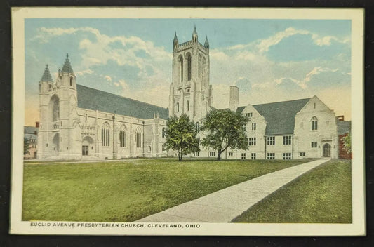 Euclid Avenue Presbyterian Church, Cleveland, Ohio - Vintage Presbyterian Postcard - Historic Church Postcard
