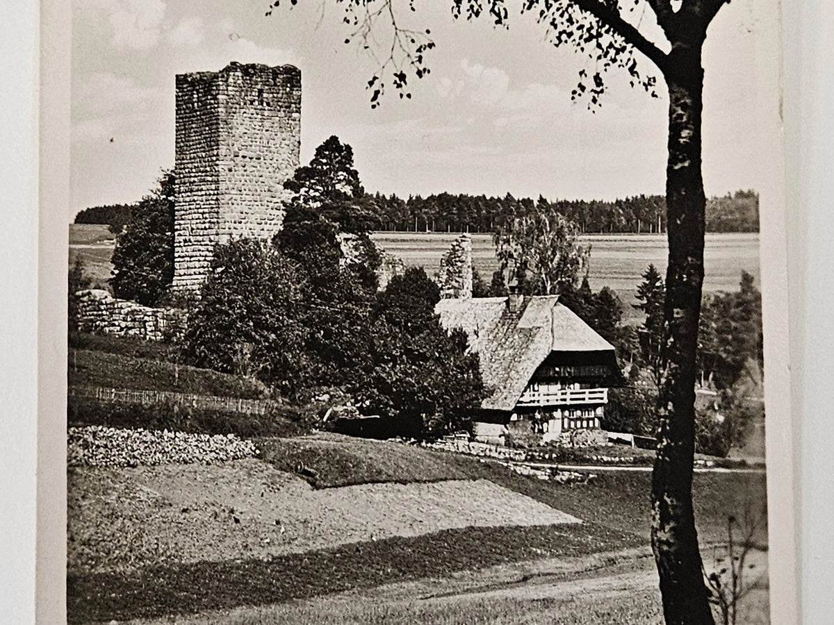 RPPC Konigsfeld Hohenlufkurort 1940s Germany Schwarzwald Turm Ruins Black Forest - Vintage Internati