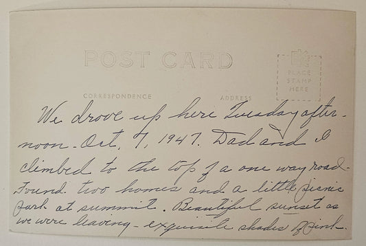 RPPC - Elephant Butte, Post Office, and Cafe Mid Century New Mexico  in 1947Vintage Photo Postcard
