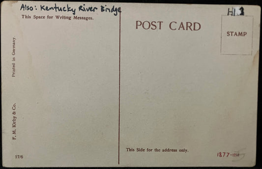 Famous High Bridge - Lexington, Kentucky  - Vintage Bridge Postcard
