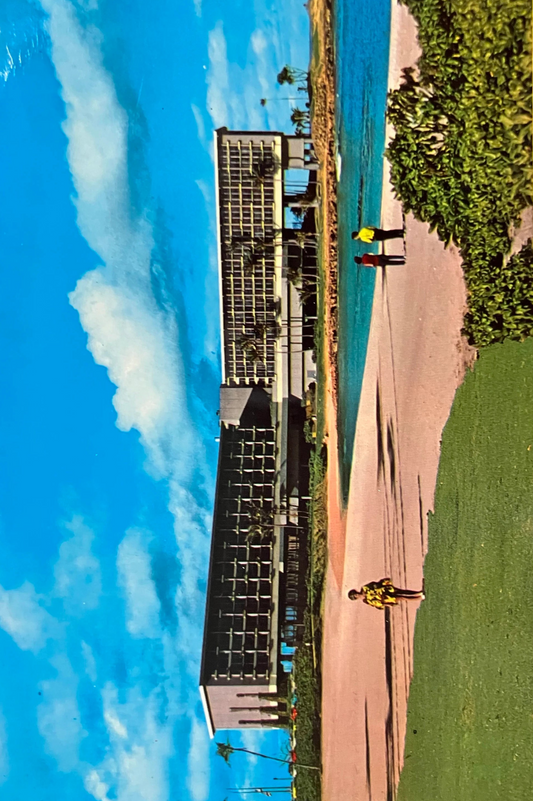 Famous Kilimanjaro Hotel - Oahu, Hawaii - Photo by Bert Phillips - Vintage Deckle-edge Postcard