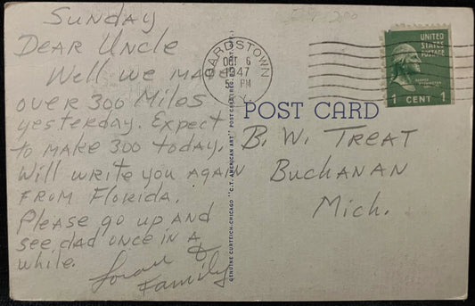 Federal Hill - Bardstown, Kentucky - Where Foster Wrote “My Old Kentucky Home” - 1940s Linen Postcar