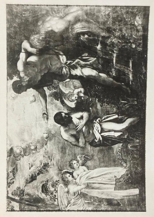 Baptism of Christ - Vintage Black and White Postcard