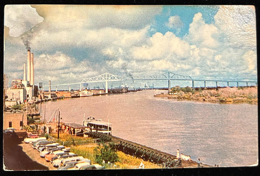 The Eugene Talmadge  Bridge - Savanah, Georgia - 1960s Vintage Postcard