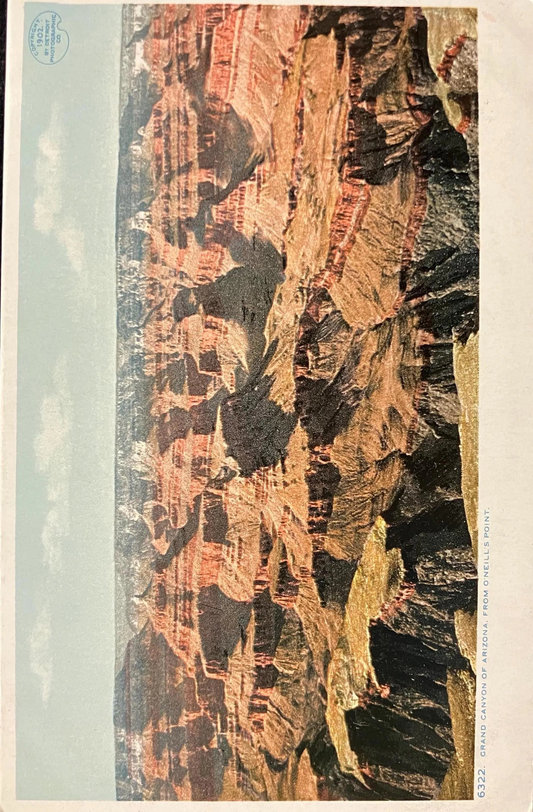 Grand Canyon of Arizona - O'Neill's Point - Vintage Postcard