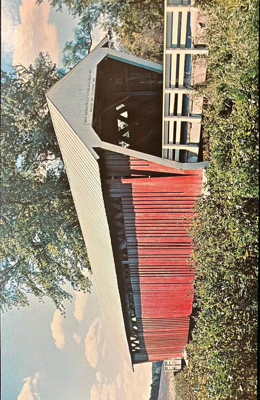 Imes Bridge - Iowa - Ektachrome: Clee R. Crawford - Vintage Covered Bridge Postcard