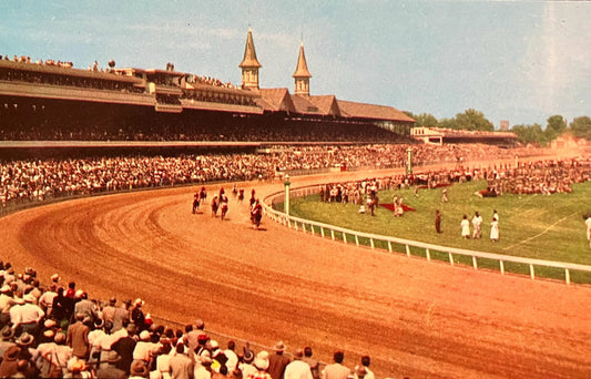 Churchill Downs - Kentucky Derby - Louisville, Kentucky - Ektachrome by Caufield & Shook - Vintage Postcard