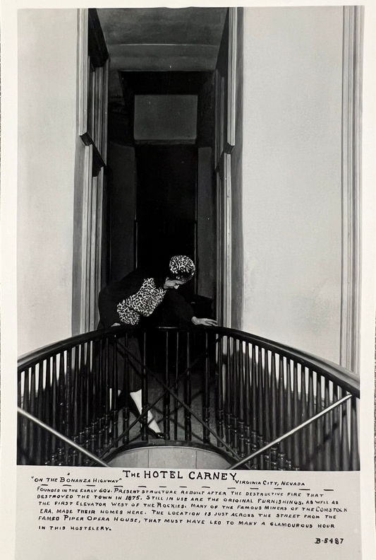 RPPC The Hotel Carney, Virginia, Nevada - Vintage Offset Printd Photo Postcard