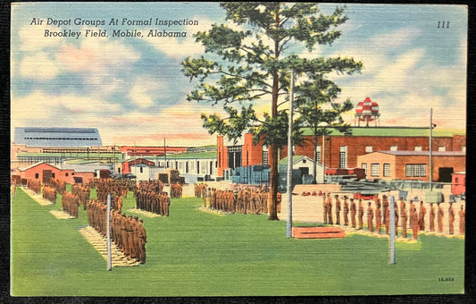 Air Depot Groups at Formal Inspection Brooklyn Field, Mobile, Alabama - Vintage Postcard