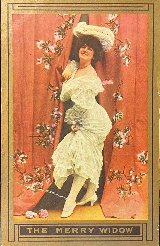 The Merry Widow - Satirical Vintage Postcard