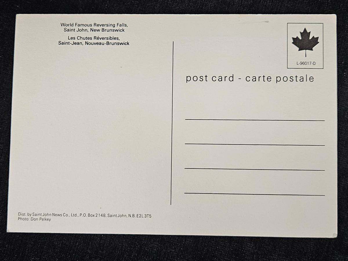 Reversing Falls Slack Tide Saint John New Brunswick Canada Post Card