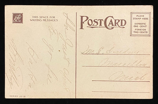 The Merry Widow - Satirical Vintage Postcard