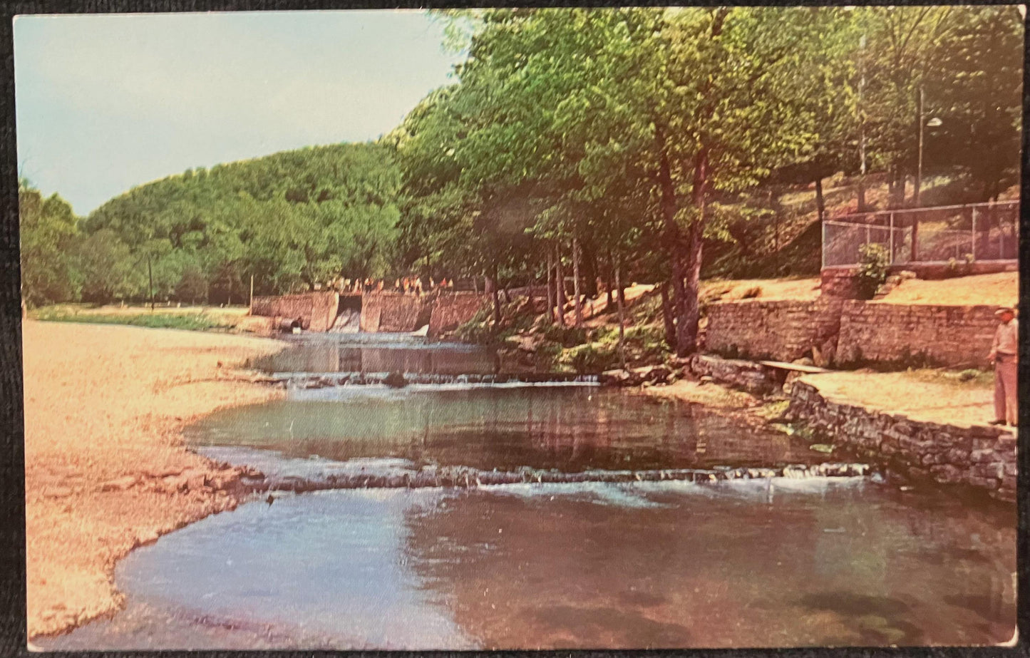 Roaring River State Park near Cassville, Missouri - Photo: Brock - Vintage State Park Postcard