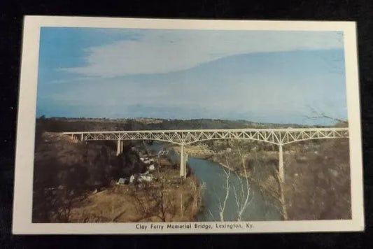 Clay Ferry Memorial Bridge - Lexington, Kentucky - Vintage Postcard
