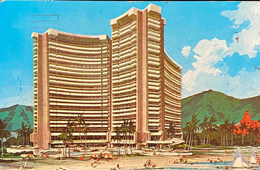 Sheraton-Waikiki Hotel, Honululu, Hawaii - Vintage Postcard