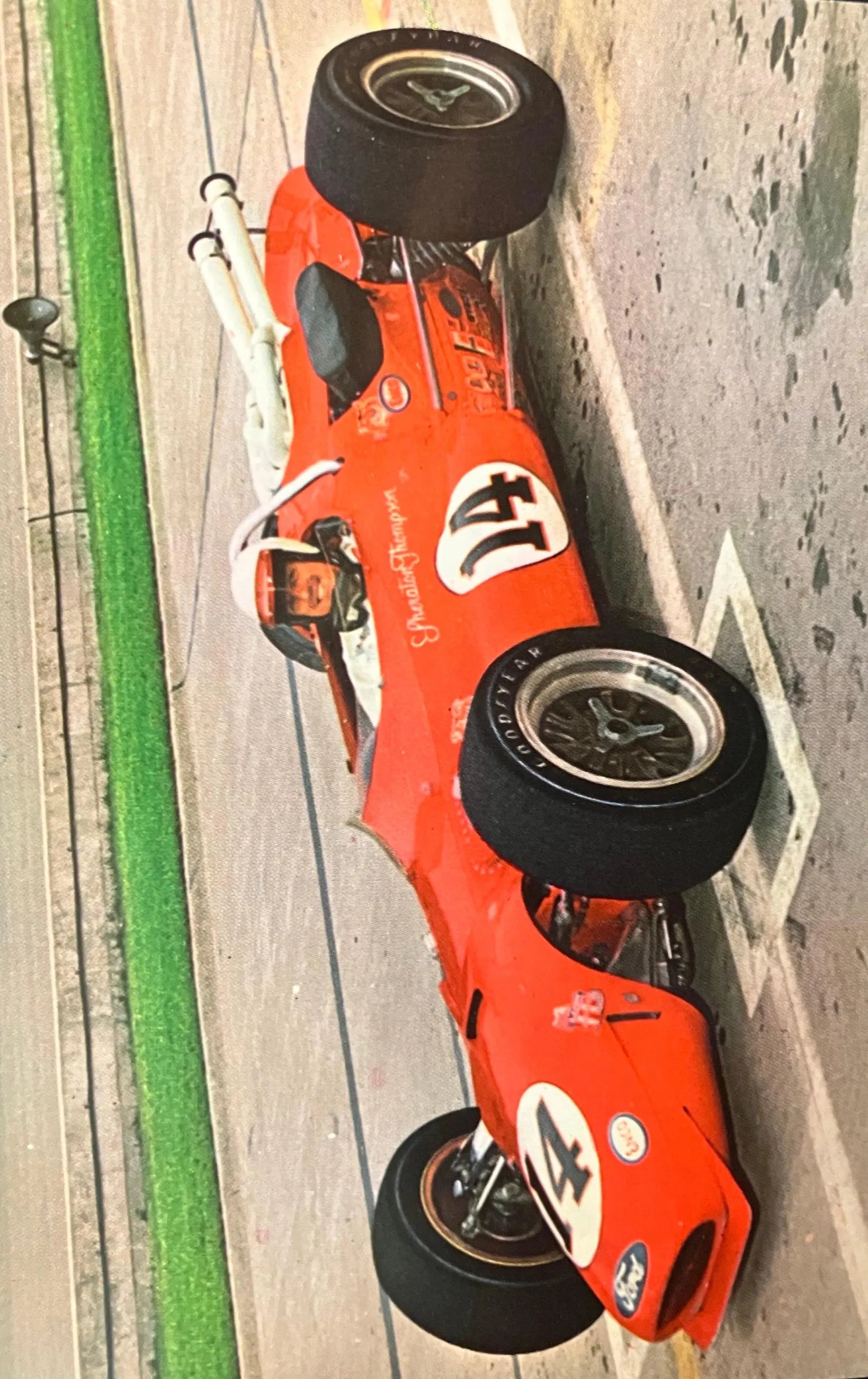 A. J. FOYT in the Sheraton-Thompson Special - Indiana - Vintage Race Car Postcard
