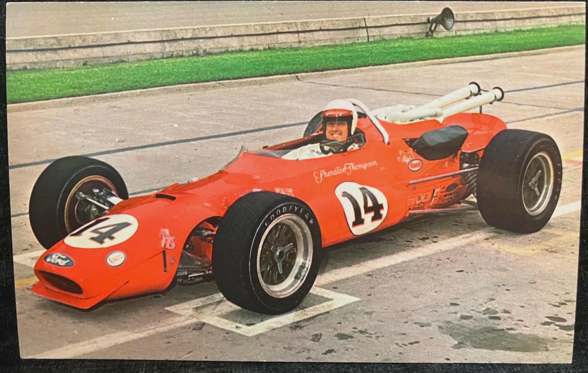 A. J. FOYT in the Sheraton-Thompson Special - Indiana - Vintage Race Car Postcard