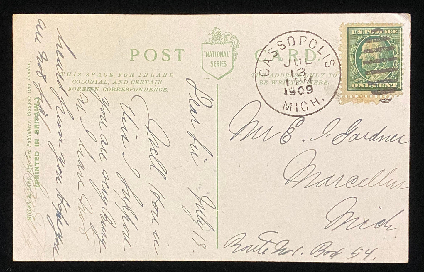 A Scotch Washing - photo by Braid, Satrical Vintage PostcardCondition: Good condition with writing o