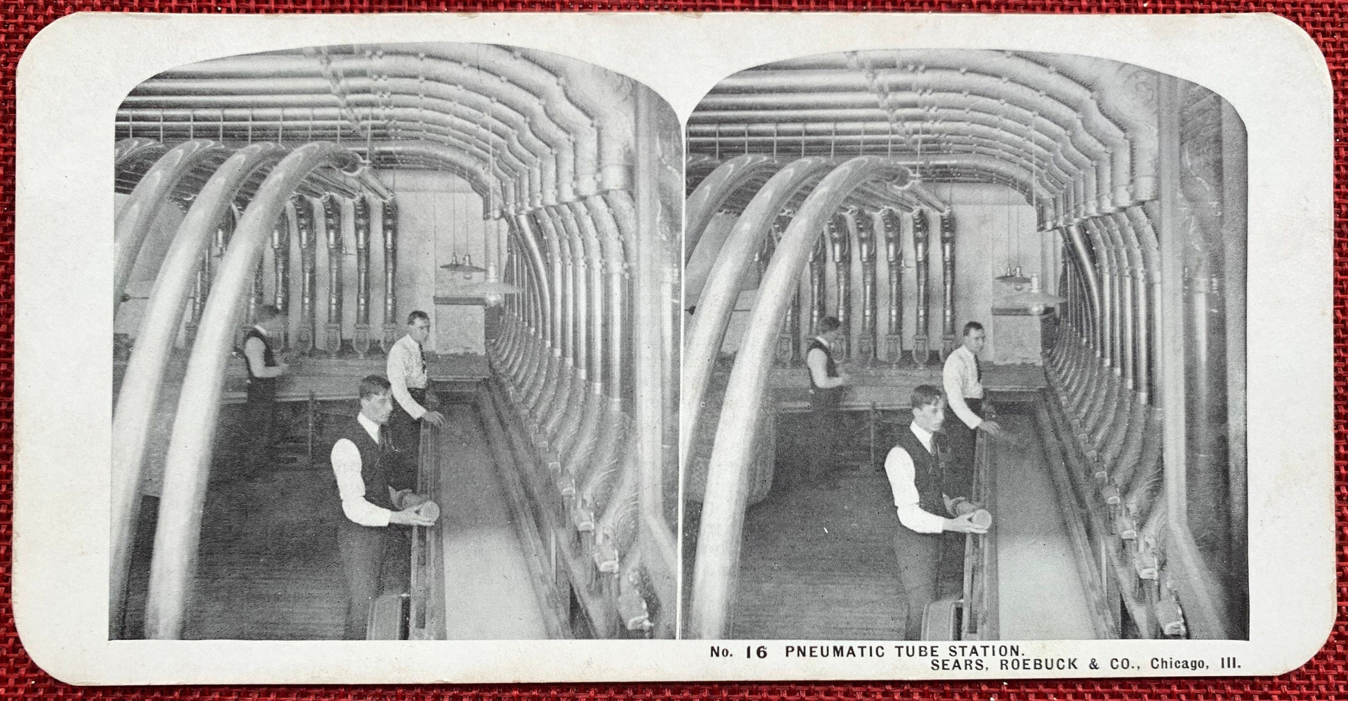 A Trip Through Sears Roebuck & Co - Vintage Stereoview Cards - Set of 7 - Chicago, Illinois - 1910s
