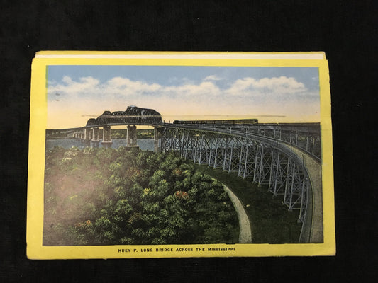 Accordion Brochure "Romantic New Orleans" 1950s, New Orleans Louisiana, LA Vintage Postcard