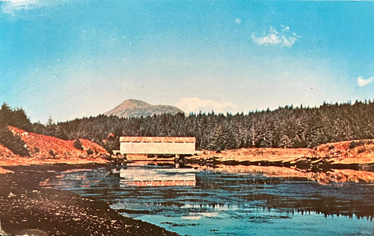 Afognak Island Covered Bridge, Alaska - Photo: Stanley D. Banks - Vintage Postcard