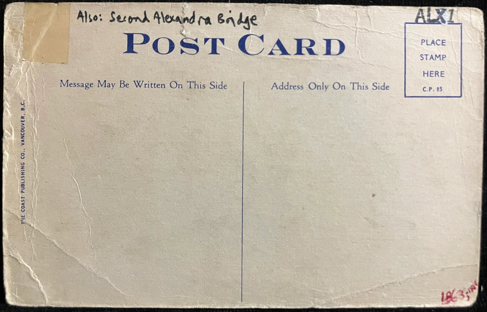 Alexandra Bridge, Fraser Canyon, B.C. Canada - Vintage Postcard