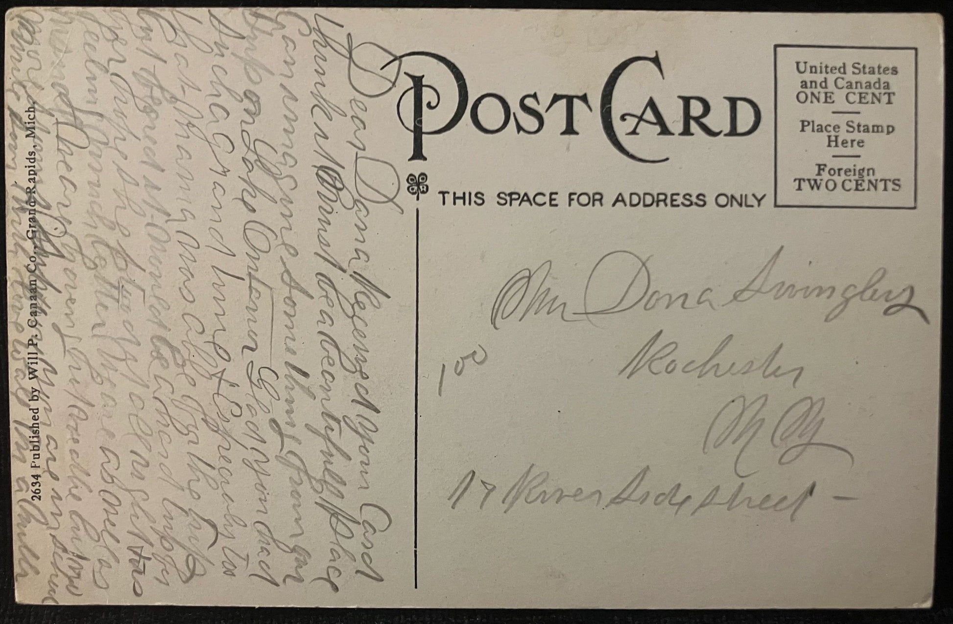 Anderson Dam, Hartford, Michigan - Vintage Postcard