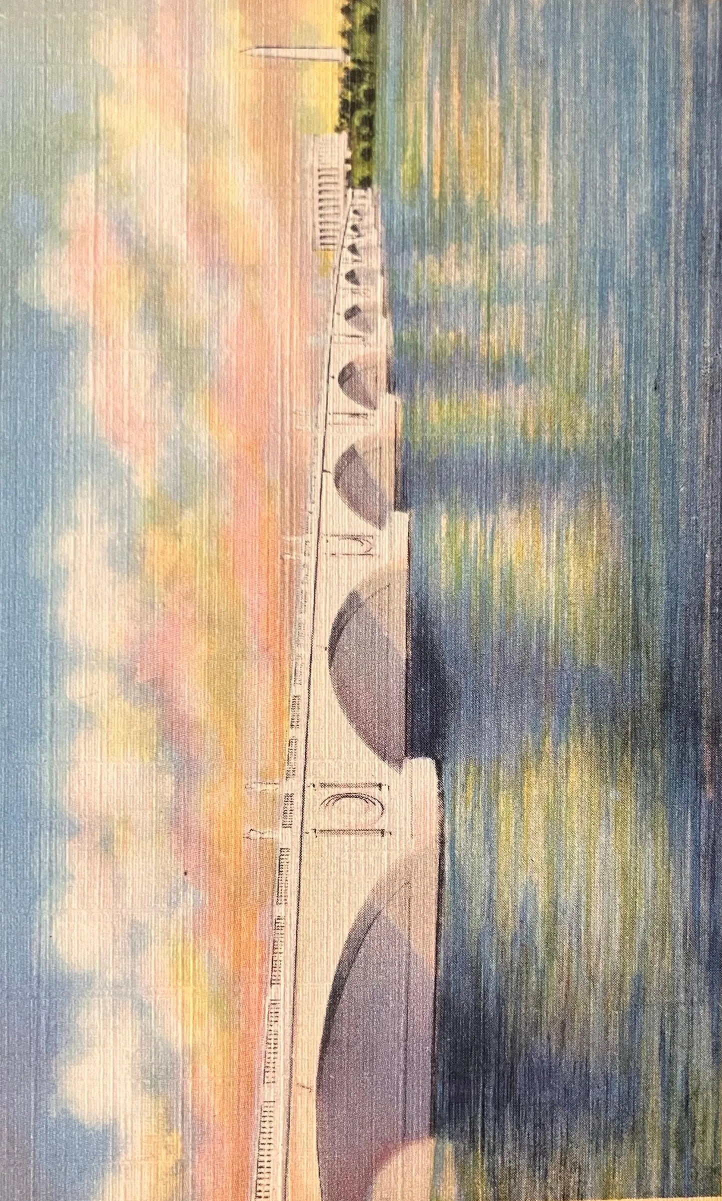 Arlington Memorial Bridge, Lincoln Memorial and Washington Monument, Washington D. C. -  Vintage Bri