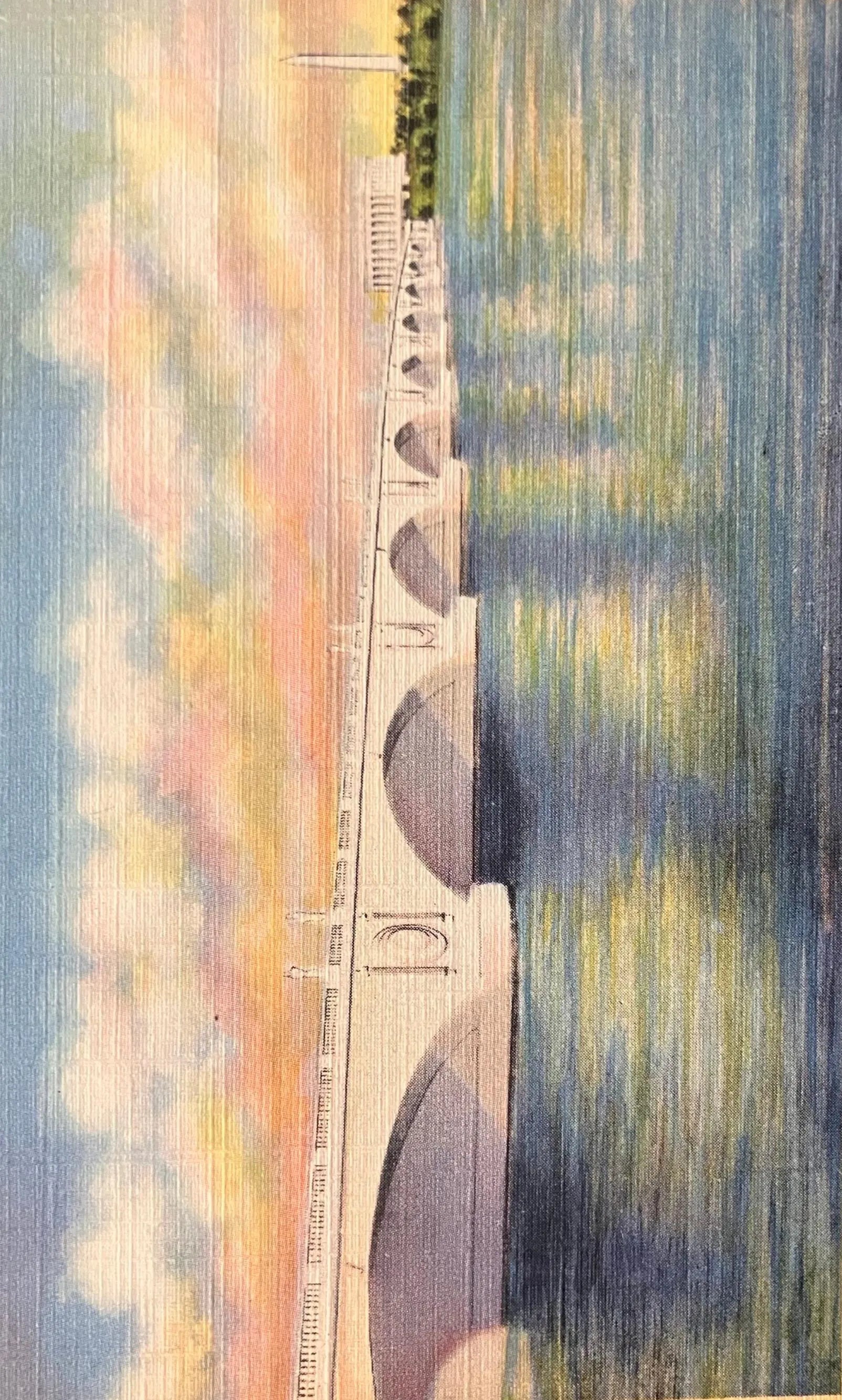 Arlington Memorial Bridge, Lincoln Memorial and Washington Monument, Washington D. C. -  Vintage Bri
