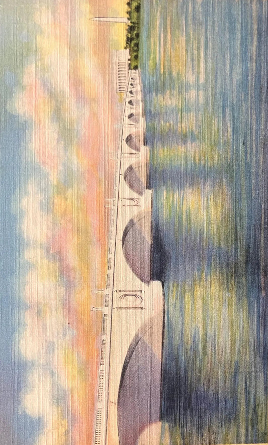 Arlington Memorial Bridge, Lincoln Memorial and Washington Monument, Washington D. C. -  Vintage Bri