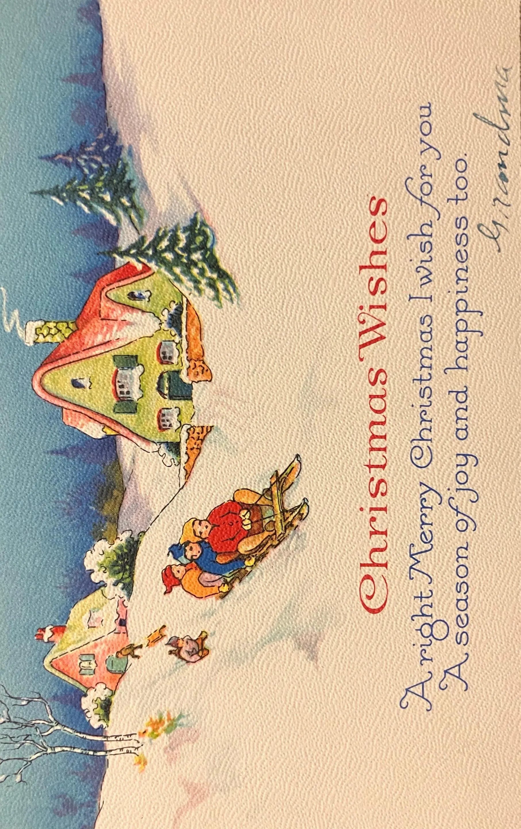 Art Deco Christmas Wishes - A Right Merry Christmas I Wish for You, a Season of Joy and Happiness to