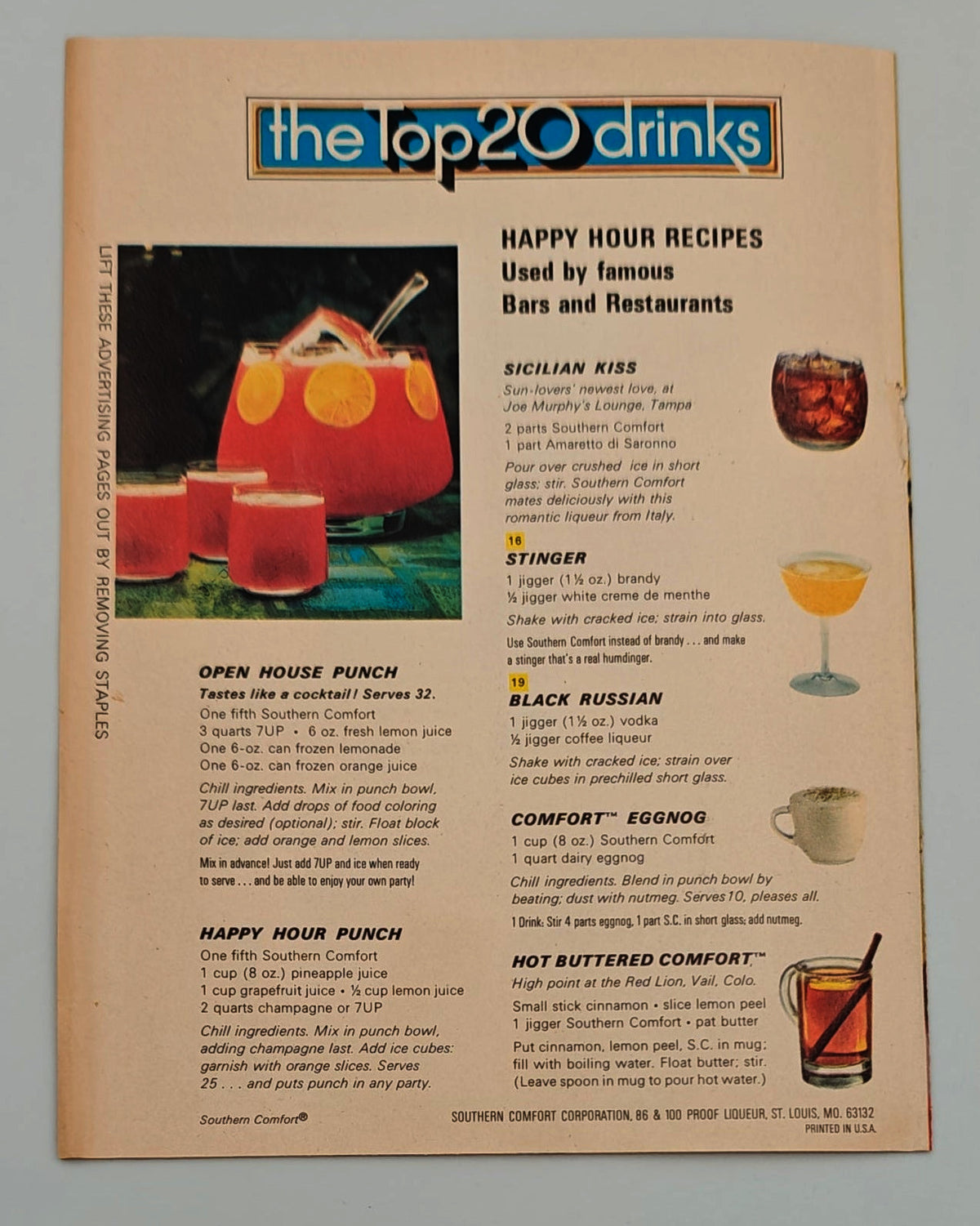 Small vintage magazine or newspaper clipping with colorful graphics on a white background, accompanied by a metal ruler for scale.
