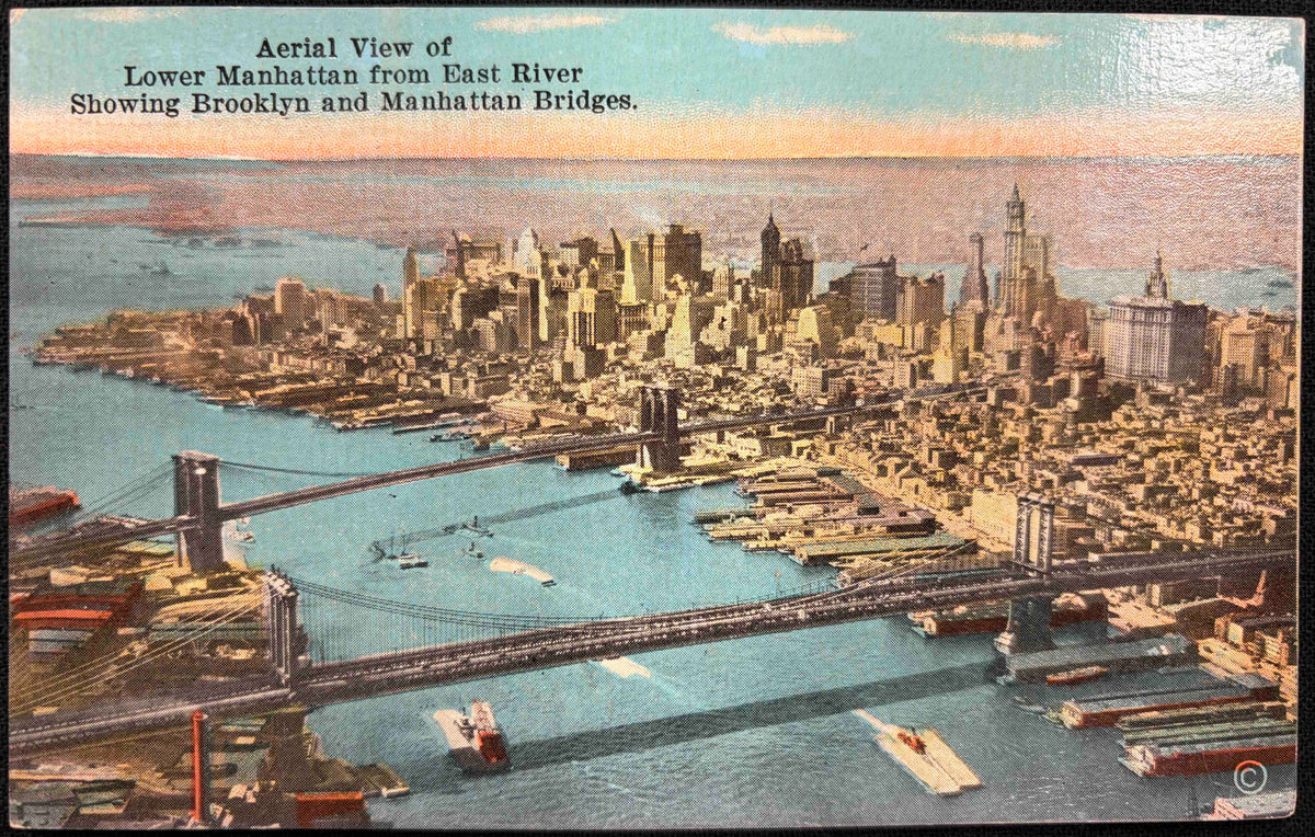 Aerial View of Lower Manhattan from East River