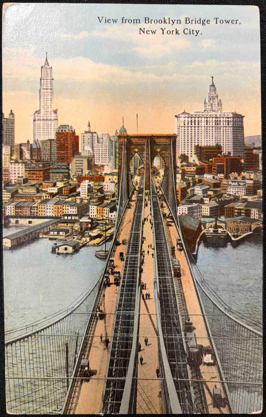 View from Brooklyn Bridge Tower, New York City