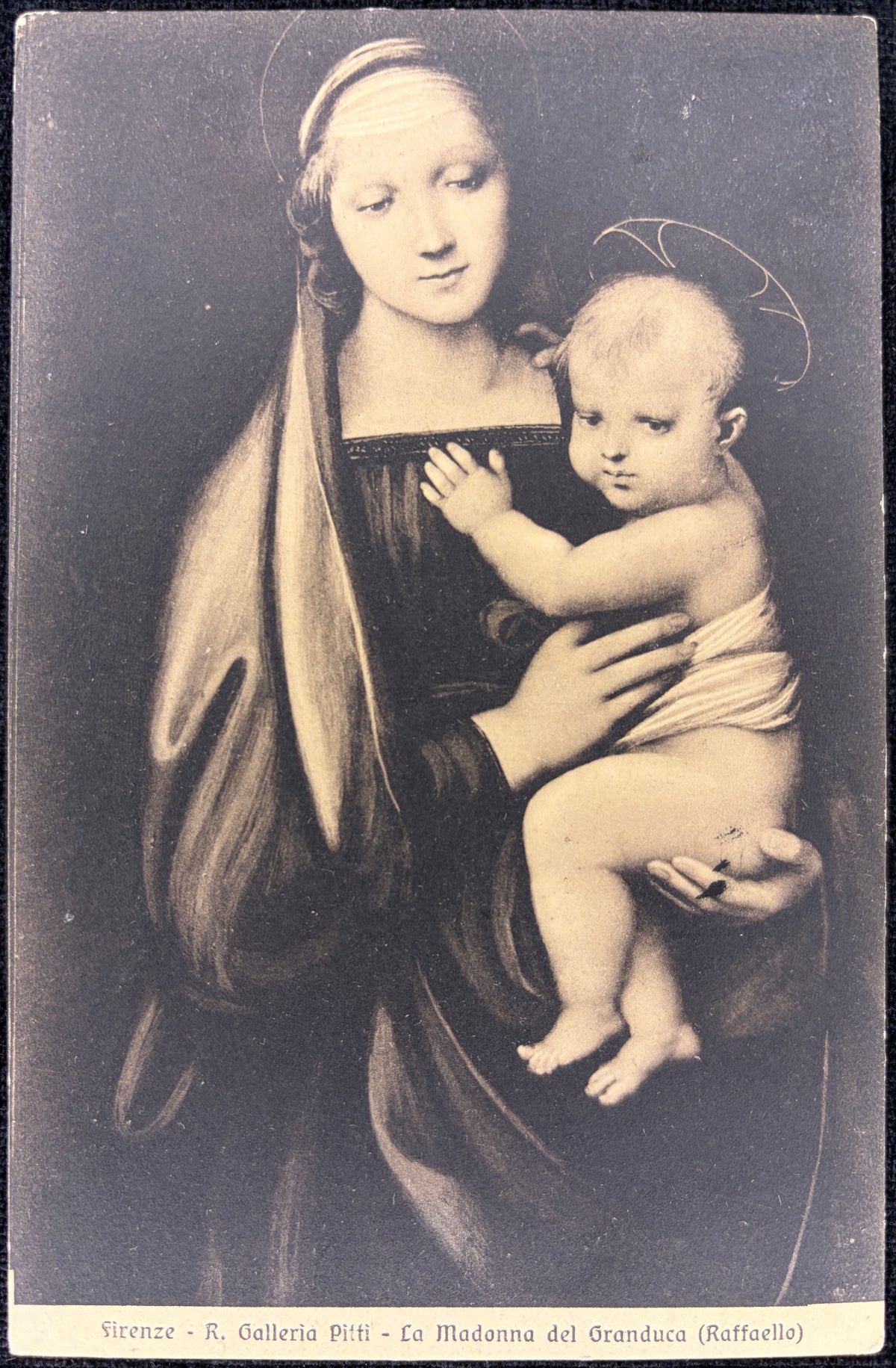 Madonna with Baby Christmas Postcard from Firenze - Vintage Postcard