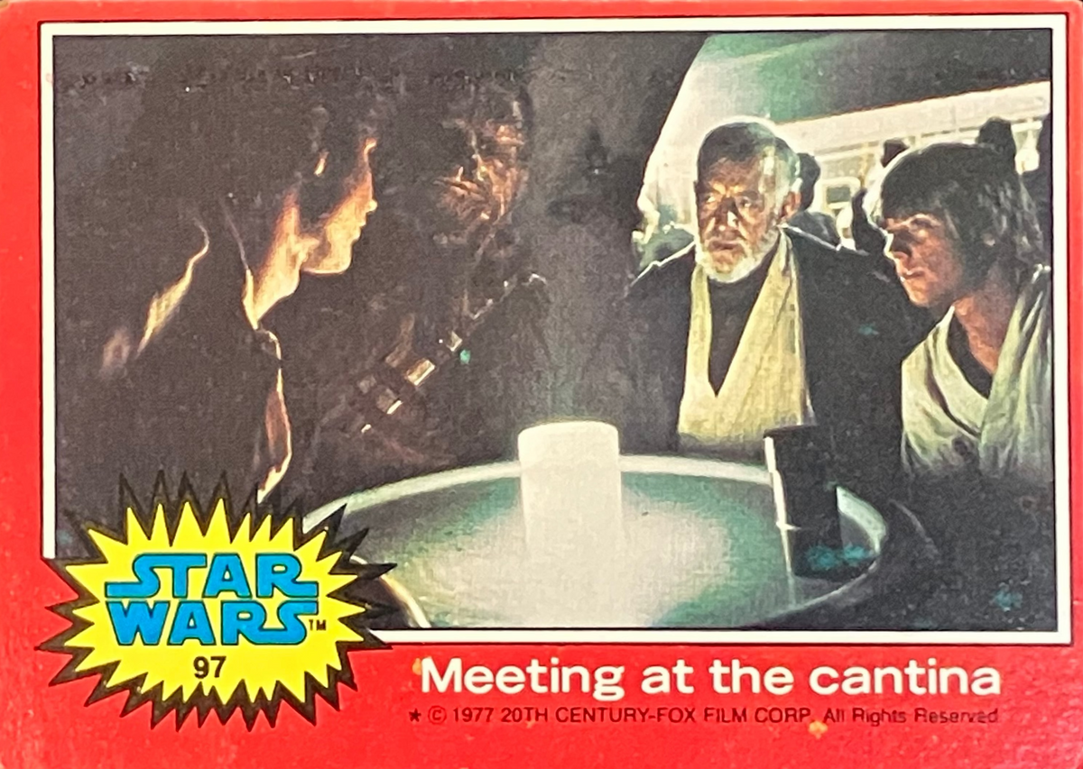 Star Wars Trading Card #97 "Meeting at the cantina" - 1977 Topps Series 2 Trade Cards