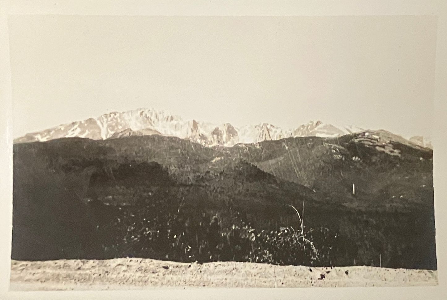 1950s B&W Photo of Mountain Scene - Colorado Rockies