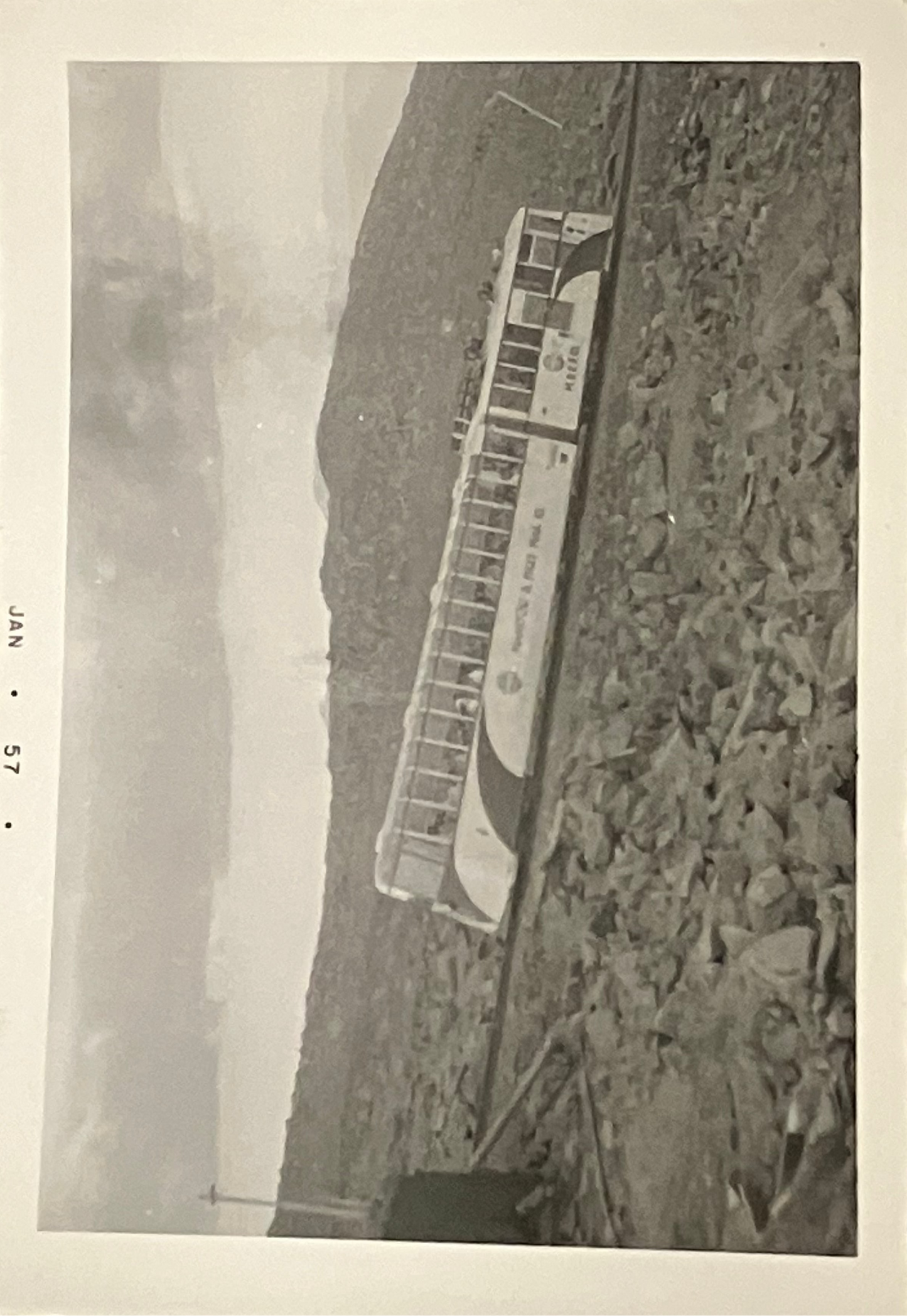 Photo of Manitou and Pikes Peak Railway Train Car in 1957 - Vintage B&W Colorado Rocky Mountain Photo