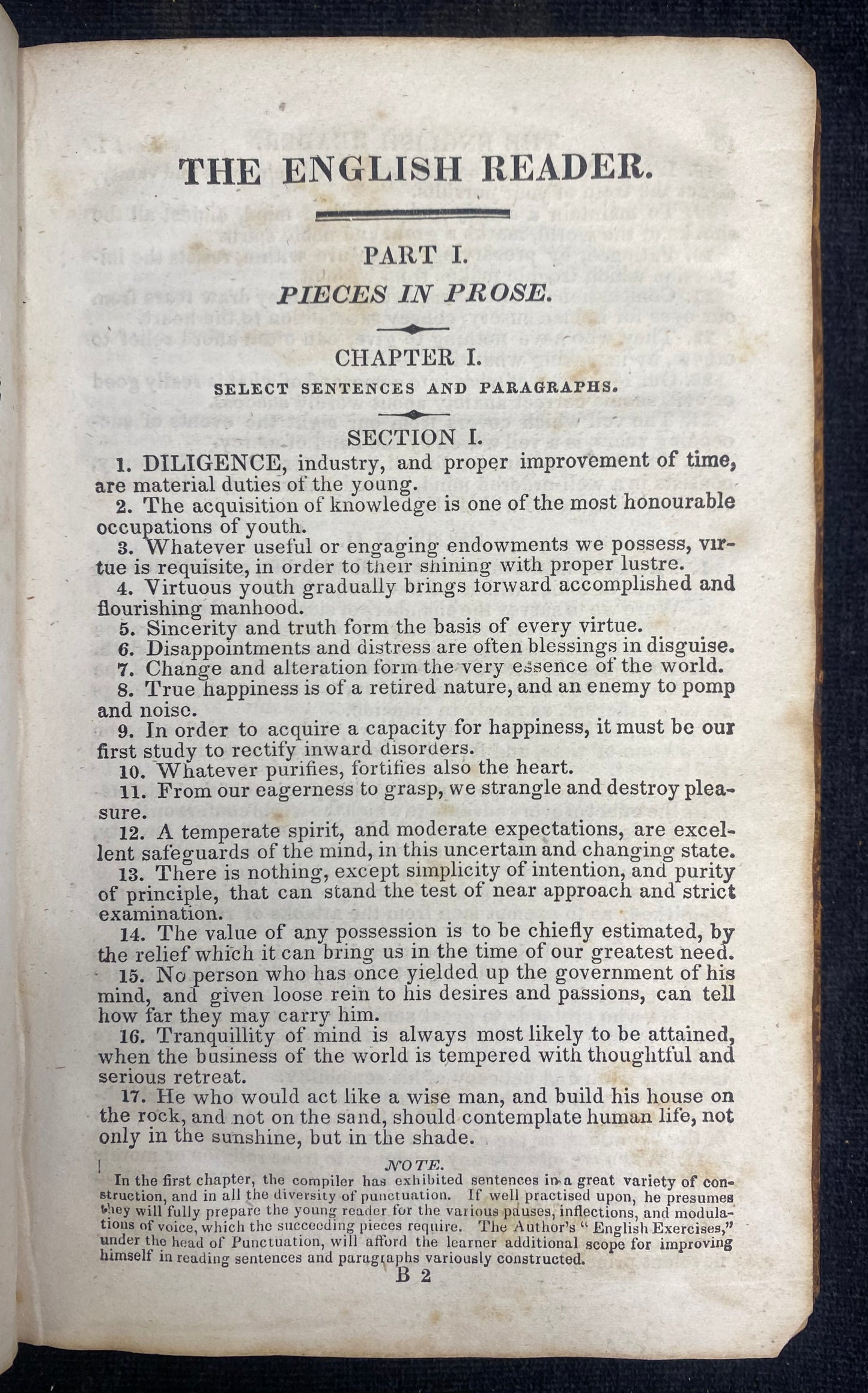 The English Reader printed in 1833; or, Pieces in Prose and Poetry, from the Best Writers By Lindley Murray