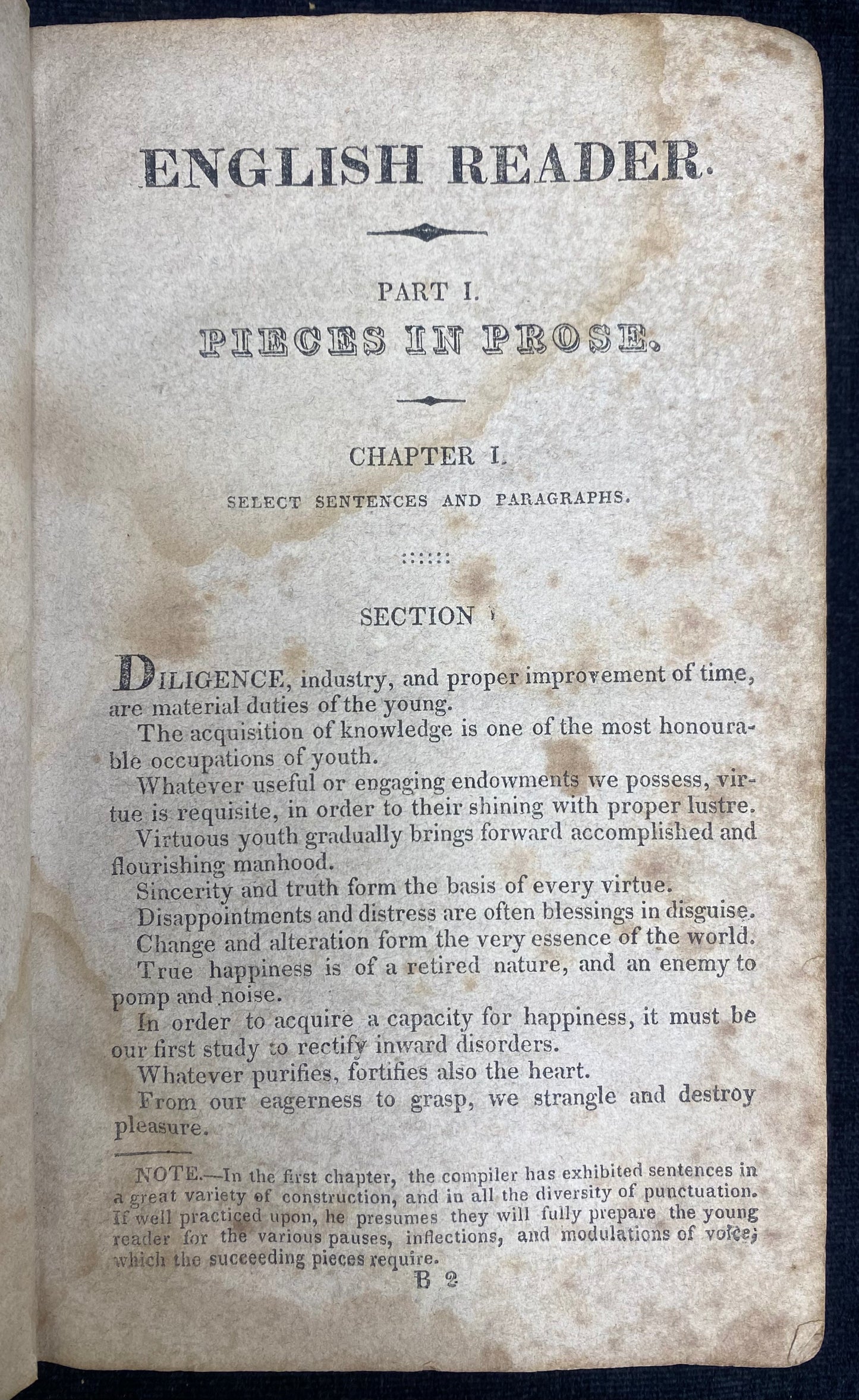 The English Reader Printed in 1823; or, Pieces in Prose and Poetry, from the Best Writers By Lindley Murray