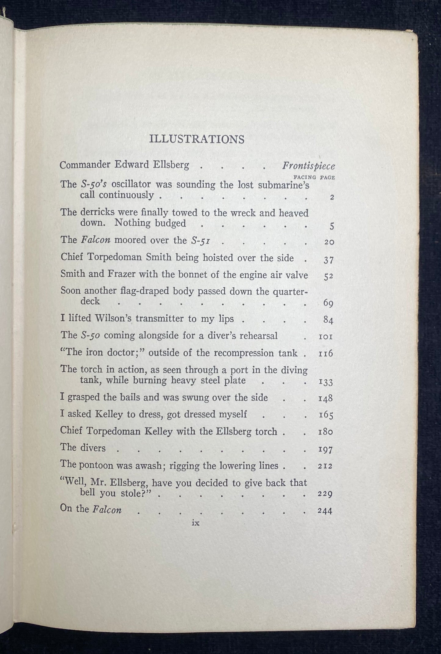 On The Bottom by Commander Edward Ellsberg - first edition - *PRINTER'S ERROR* 15 pages printed upside down