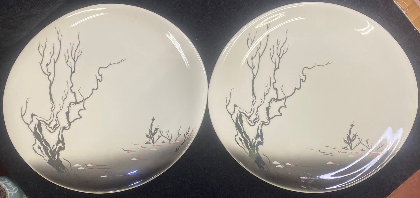 Two Brock California Plates - Manzanita Pattern