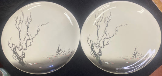 Two Brock California Plates - Manzanita Pattern