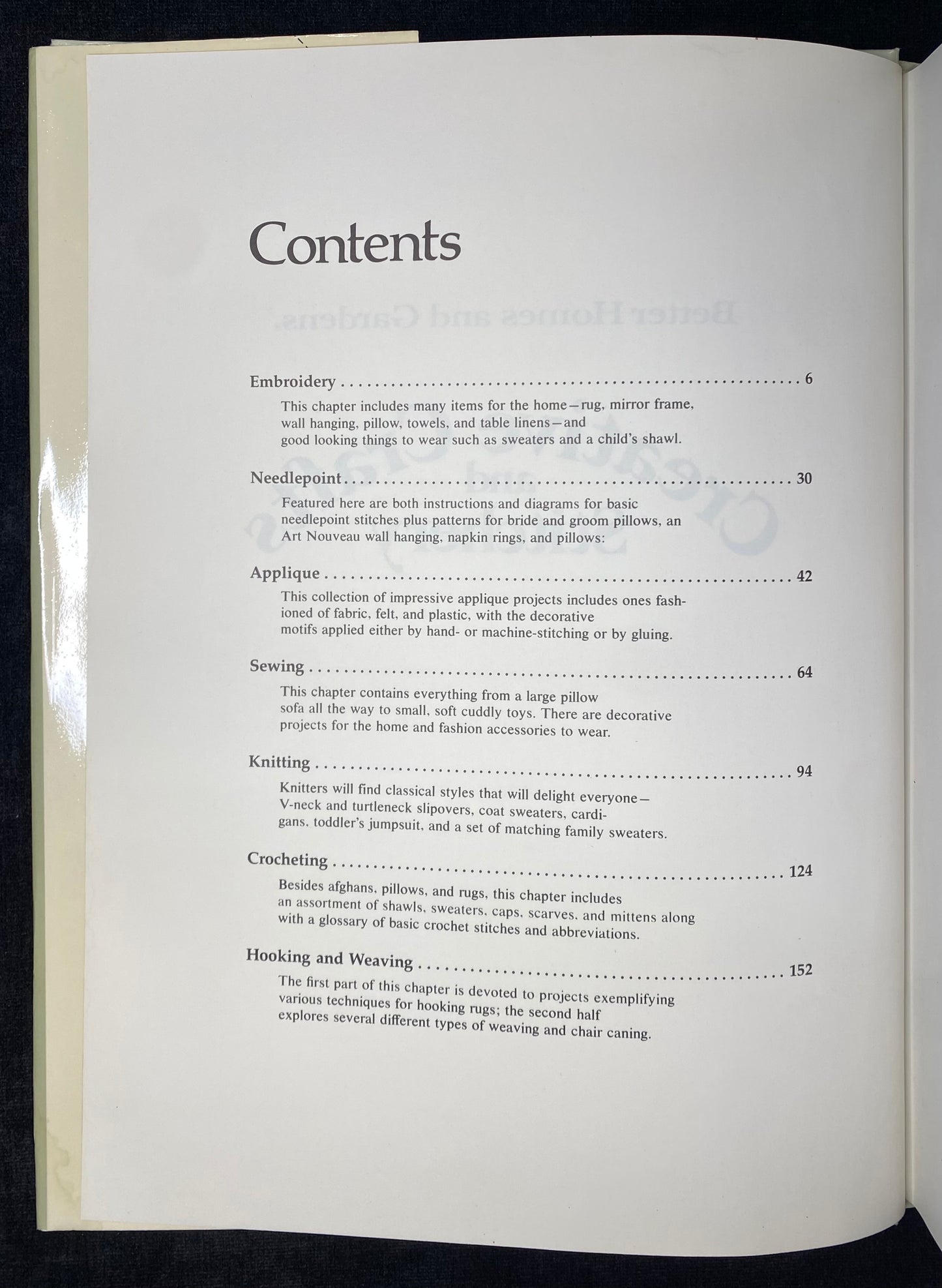Better Homes and Gardens: Creative Crafts and Stitchery published in 1977 - Embroidery, Weaving, Crochet, Knitting, Needlepoint, Applique, Framing, and Woodworking