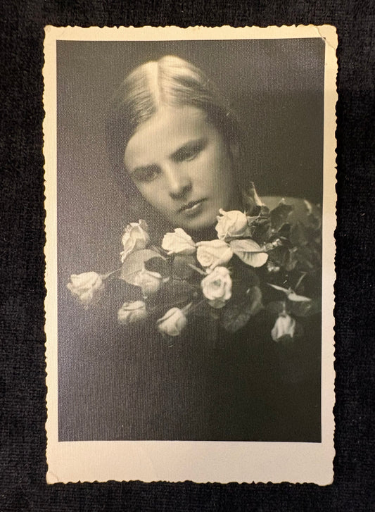 Artistic Latvian Memorial Photograph - Rare 1937 Real Photo Postcard - In Loving Memory RPPC
