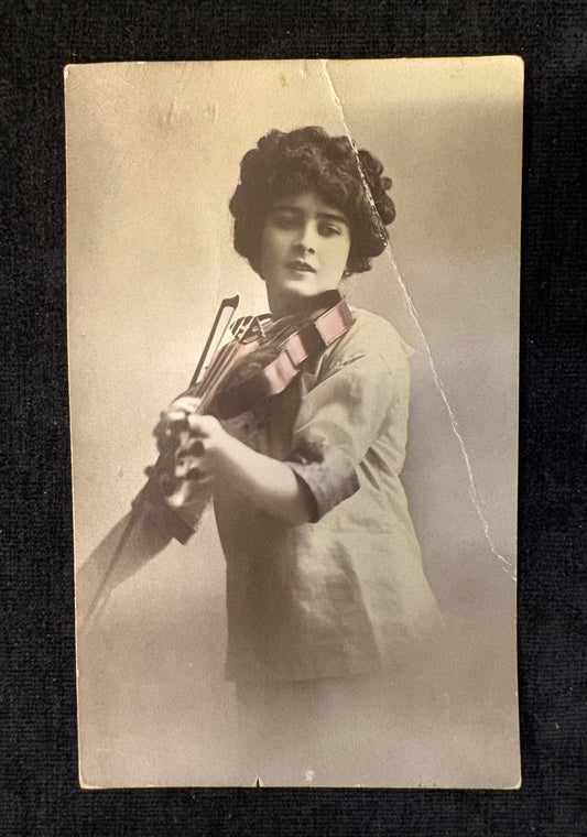 Violinist Marie Hall 1900s-1910s (Colorized) - 20th Century Photography - Edwardian Musician