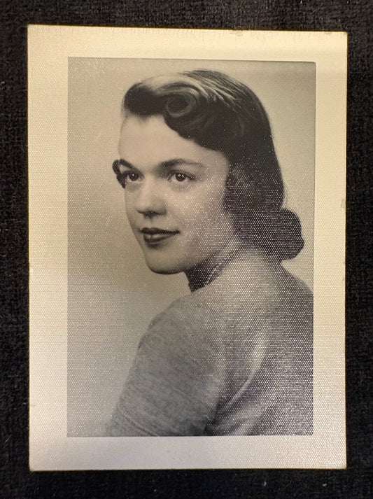 1950s High School Real Photo - Classic Glossy Photo of Young Woman