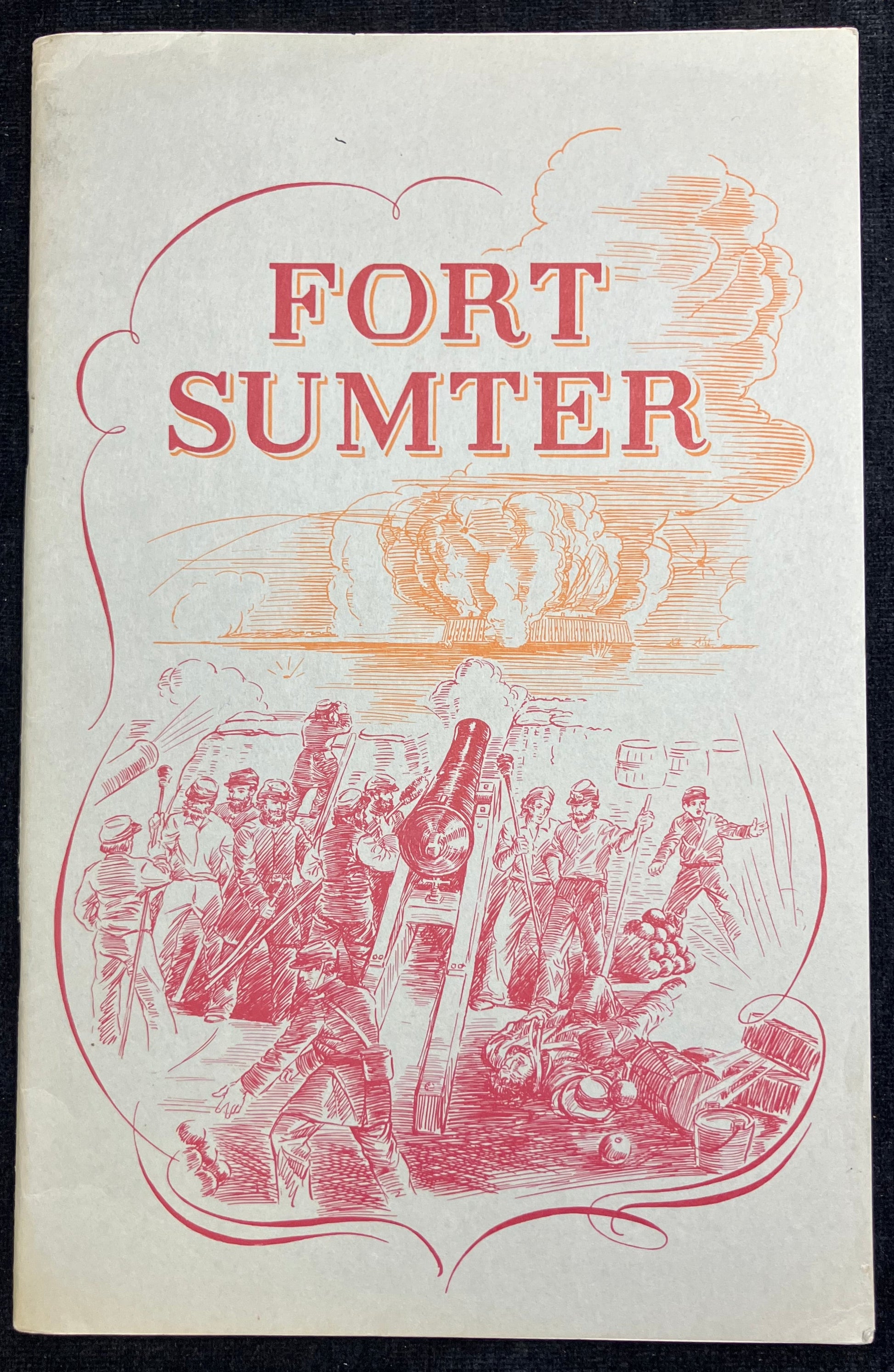 Booklet with 'Fort Sumter' text and illustration on a black background