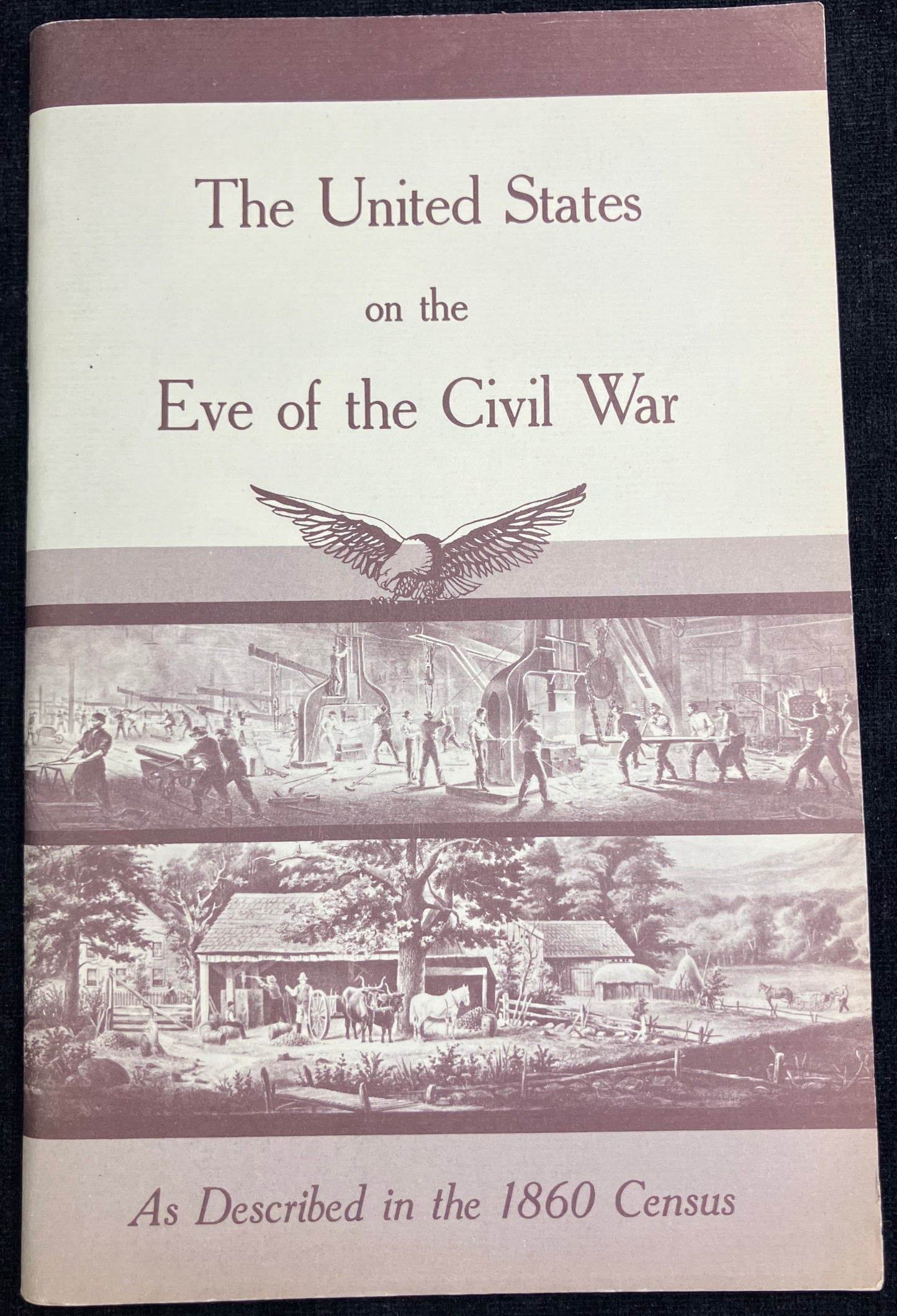 Book cover of 'The United States on the Eve of the Civil War' with illustrations and text.