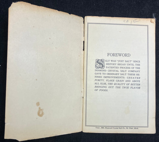 One Hundred and One Uses for Diamond Crystal Salt - 1926 Vintage Advertising Booklet (As Seen in Blog!)